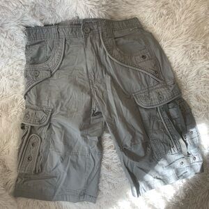 Men's Casual Cargo Shorts in Light Gray